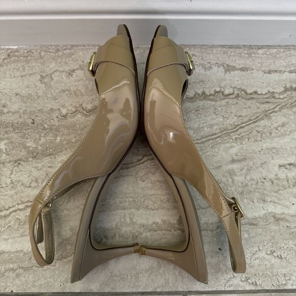 COLE HAAN Grand OS Patent Slingback Sandals Kitten Heels D43710 Size 7.5 B - Picture 13 of 13